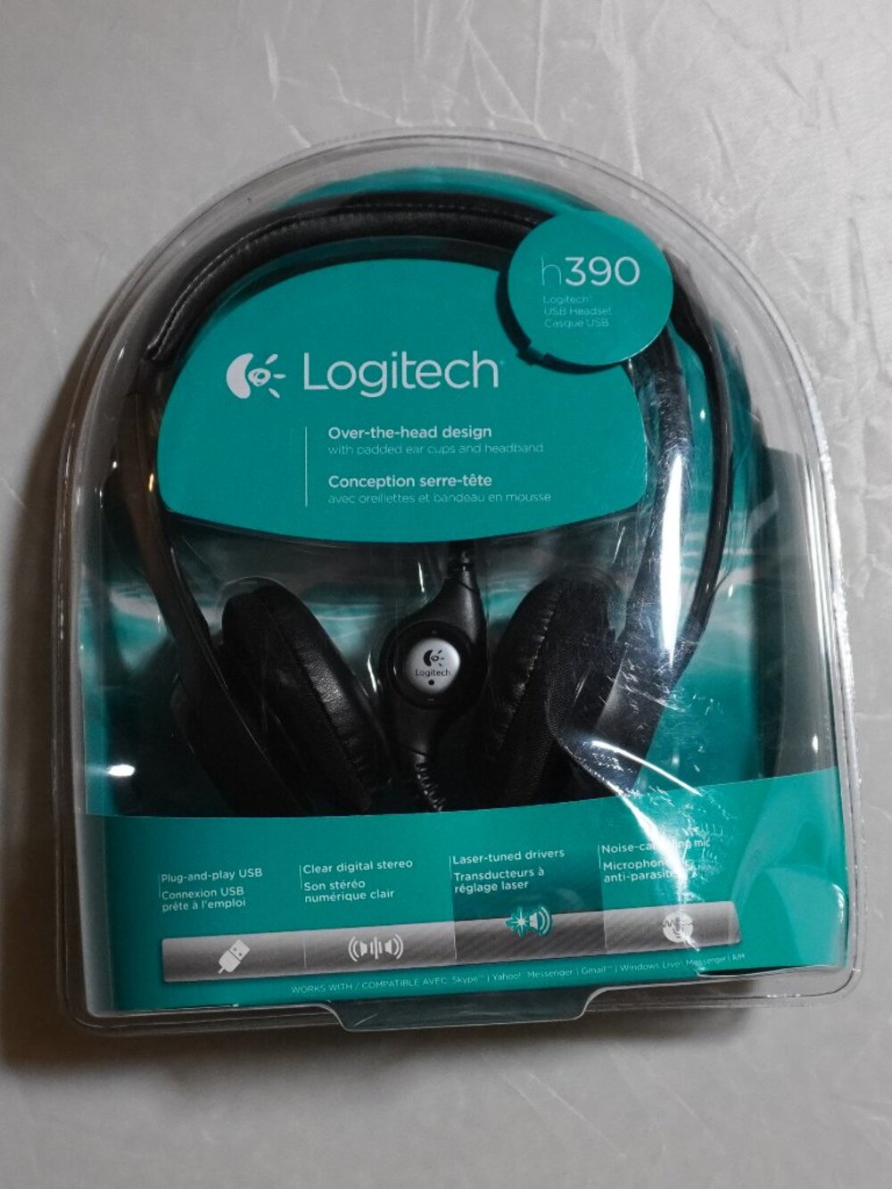 Logitech h390 Wired USB Headset Noise-Canceling Microphone - Brand New Sealed